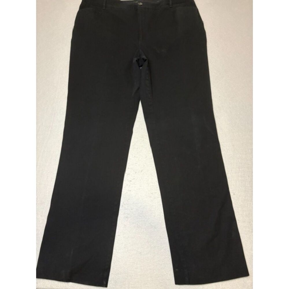 Eddie Bauer Blakely Fit Womens  Size 20W Jet Black Straight Leg Pants 33" Inseam